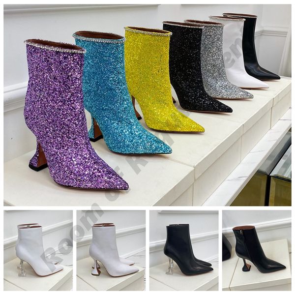 10cm begum bowknot butterfly high heel boots pleated ankle boot pumps womens shiny leather amina muaddi diamond designer pointed toes stilet, Black
10cm begum bowknot butterfly high heel boots pleated ankle boot pumps womens shiny leather amina muaddi diamond designer pointed toes stilet, Black