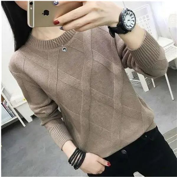 women s sweaters o neck loose knit pullover women sweater long sleeve spring autumn fashion casual female clothing 220908, White;black
women s sweaters o neck loose knit pullover women sweater long sleeve spring autumn fashion casual female clothing 220908, White;black