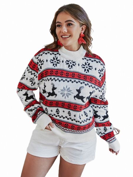 plus size t-shirt simplee plus christmas elk & geo pattern drop shoulder mock neck sweater l3df#, Black
plus size t-shirt simplee plus christmas elk & geo pattern drop shoulder mock neck sweater l3df#, Black