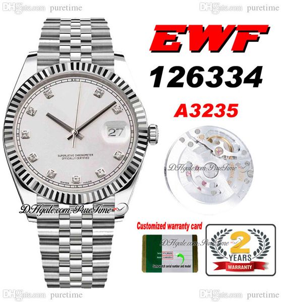 ewf just 126334 a3235 automatic mens watch 41mm fluted bezel silver dial diamonds markers jubileesteel bracelet super edition same series ca, Slivery;brown
ewf just 126334 a3235 automatic mens watch 41mm fluted bezel silver dial diamonds markers jubileesteel bracelet super edition same series ca, Slivery;brown
