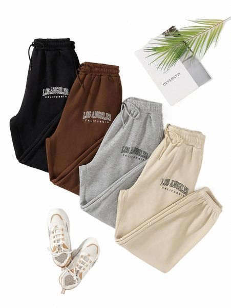 women's pants & capris 4pcs letter graphic drawstring waist thermal sweatpants r4if#, Black;white
women's pants & capris 4pcs letter graphic drawstring waist thermal sweatpants r4if#, Black;white