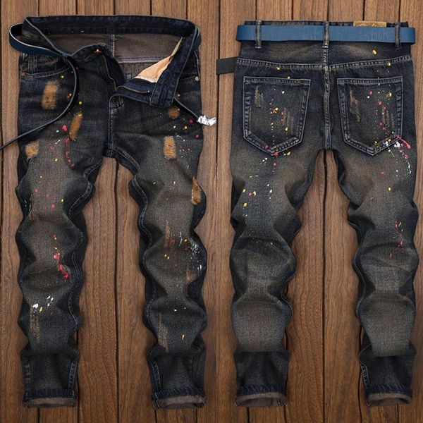 2018 new fashion men stretchy ripped skinny paint biker jeans destroyed taped slim fit hole denim pant dsquare 2 dsquareds dsq2s dsqs hai, Blue
2018 new fashion men stretchy ripped skinny paint biker jeans destroyed taped slim fit hole denim pant dsquare 2 dsquareds dsq2s dsqs hai, Blue