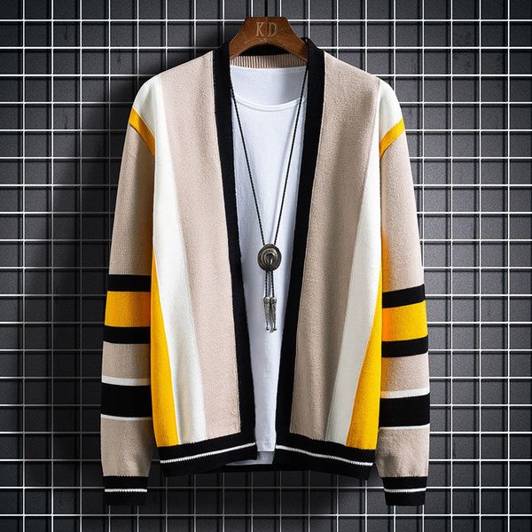 men s sweaters cardigan knitted casaco masculino hombre splicing contrast coat casual men coat tricot 220909, White;black
men s sweaters cardigan knitted casaco masculino hombre splicing contrast coat casual men coat tricot 220909, White;black