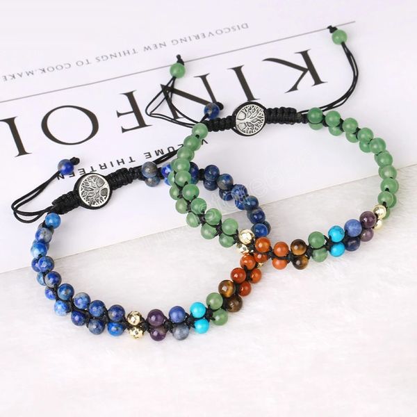 7 chakra bracelet for women handmade double layer 4mm natural stone reiki crystal bracelets tree of life charm jewelry, Golden;silver
7 chakra bracelet for women handmade double layer 4mm natural stone reiki crystal bracelets tree of life charm jewelry, Golden;silver
