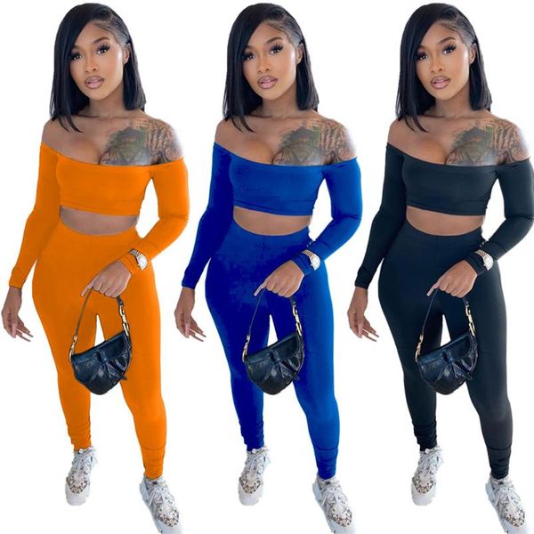 women's two piece pants summer bodycon soild streetwear 2 sets women outfits off shoulder long sleeve crop suits matching286w, White
women's two piece pants summer bodycon soild streetwear 2 sets women outfits off shoulder long sleeve crop suits matching286w, White