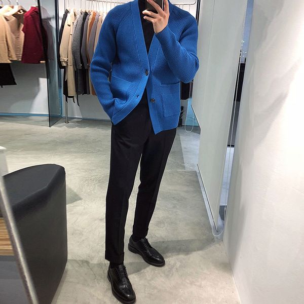 men s sweaters autumn winter fashion long sleeve solid knitted shirts for clothing vintage buttoned deep v neck sweater cardigan 220909, White;black
men s sweaters autumn winter fashion long sleeve solid knitted shirts for clothing vintage buttoned deep v neck sweater cardigan 220909, White;black