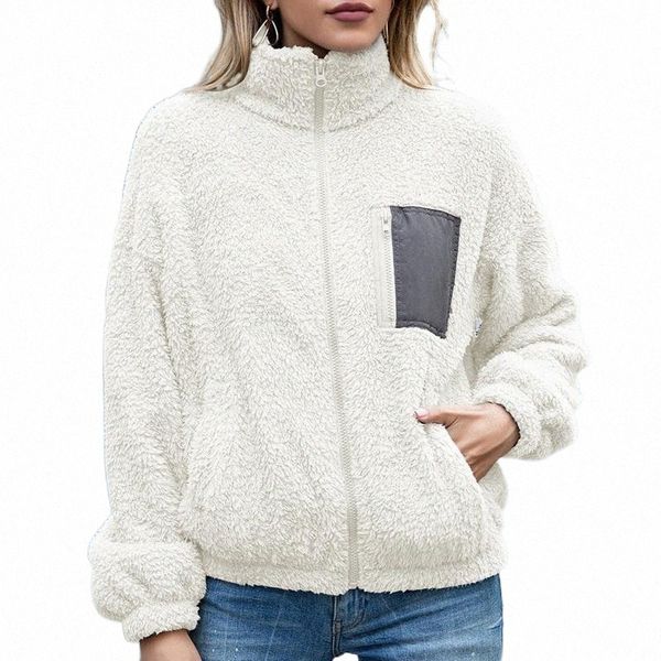 women's fur & faux fur women's fur & faux women plush coat fall zipper velvet female loose long sleeve stand neck chest pocket war, Black
women's fur & faux fur women's fur & faux women plush coat fall zipper velvet female loose long sleeve stand neck chest pocket war, Black