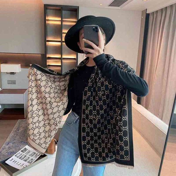design aibaihua fashion autumn and new imitation cashmere tassel jacquard connection versatile long double-sided scarf, Blue;gray
design aibaihua fashion autumn and new imitation cashmere tassel jacquard connection versatile long double-sided scarf, Blue;gray