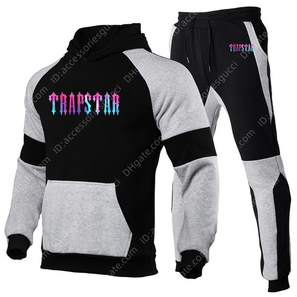 hoodie trapstar london men's new long sleeves splicing tracksuits hoodies sweatpant two pieces suit hooded casual set clothes, Black
hoodie trapstar london men's new long sleeves splicing tracksuits hoodies sweatpant two pieces suit hooded casual set clothes, Black