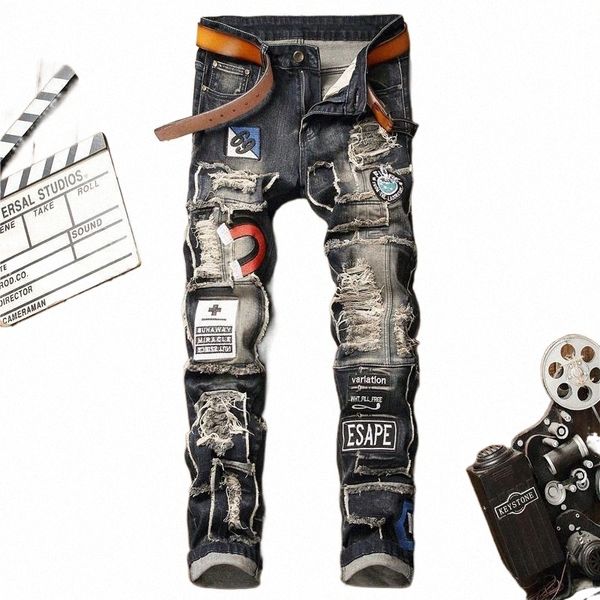 men's jeans men's jeans 067 unique design men hole hip hop punk rap high street trendy cowboy patchwork stretch cool male denim tr, Blue
men's jeans men's jeans 067 unique design men hole hip hop punk rap high street trendy cowboy patchwork stretch cool male denim tr, Blue