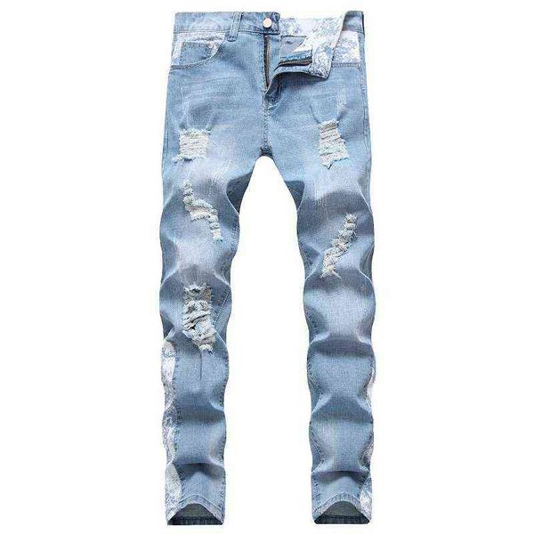 men's jeans hole straight stretch jeans trend men's pants black in autumn and winter of 2019, Blue
men's jeans hole straight stretch jeans trend men's pants black in autumn and winter of 2019, Blue