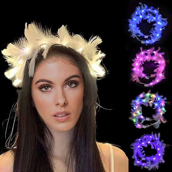 hair accessories 1pcs led feather wreath headband luminous headdress for women girls wedding festival holiday christmas halloween glow party, Slivery;white
hair accessories 1pcs led feather wreath headband luminous headdress for women girls wedding festival holiday christmas halloween glow party, Slivery;white