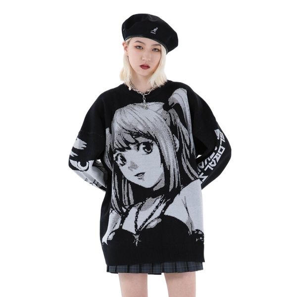 women's sweaters knitted winter clothes women 2022 oversized y2k grunge long sleeve goth fashion japanese kawaii streetwea, White;black
women's sweaters knitted winter clothes women 2022 oversized y2k grunge long sleeve goth fashion japanese kawaii streetwea, White;black
