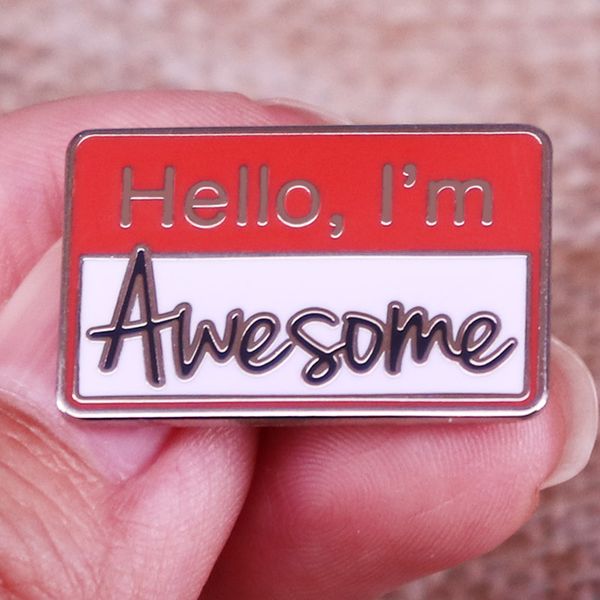 other fashion accessories hello i am awesome name tag enamel pins lapel pin shirt bag badge jewelry gift for friends, Silver
other fashion accessories hello i am awesome name tag enamel pins lapel pin shirt bag badge jewelry gift for friends, Silver