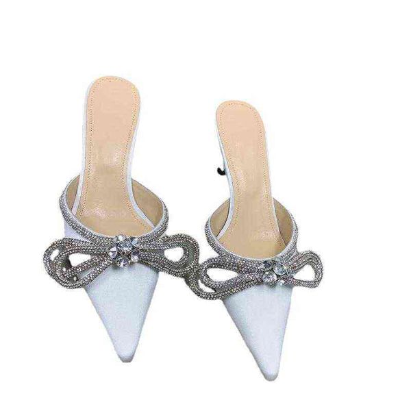 sandals pointed toe fashion bow women slippers high heel luxury design summer muller, Black
sandals pointed toe fashion bow women slippers high heel luxury design summer muller, Black