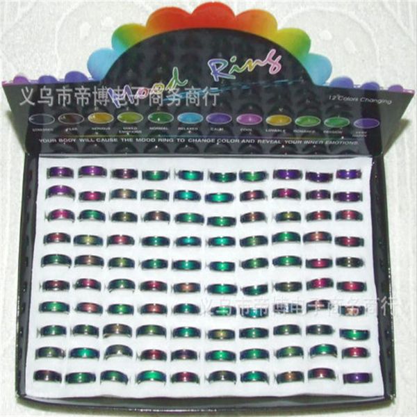 with display box 100pcs 6mm stainless steel rings mix size mood ring changes color to your temperature reveal your inner emotion172s, Silver
with display box 100pcs 6mm stainless steel rings mix size mood ring changes color to your temperature reveal your inner emotion172s, Silver