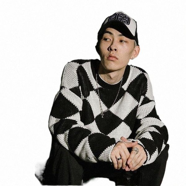 men's sweaters men's sweaters madeextreme brand korean fashion plaid sweater hip hop vintage men and women knitted designer clothe, White;black
men's sweaters men's sweaters madeextreme brand korean fashion plaid sweater hip hop vintage men and women knitted designer clothe, White;black