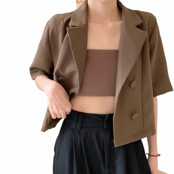 women's suits & blazers women's suits & blazers summer women turn down collar double breasted jacket thin half-sleeved suit coat s, White;black
women's suits & blazers women's suits & blazers summer women turn down collar double breasted jacket thin half-sleeved suit coat s, White;black