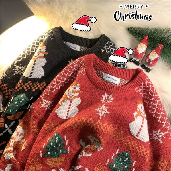 women s sweaters deeptown christmas printed knitted sweater women red harajuku kawaii aygyle long sleeve oversize jumper pullover female win, White;black
women s sweaters deeptown christmas printed knitted sweater women red harajuku kawaii aygyle long sleeve oversize jumper pullover female win, White;black