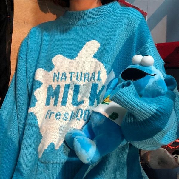 women s sweaters autumn and winter ladies round neck cartoon color matching sweater female student college style loose wild knitted 220908, White;black
women s sweaters autumn and winter ladies round neck cartoon color matching sweater female student college style loose wild knitted 220908, White;black