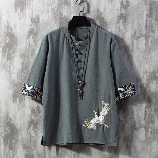 2023ssmen's t shirts chinese style disc button linen summer short-sleeved tang shirt loose large size japanese kimono men, White;black
2023ssmen's t shirts chinese style disc button linen summer short-sleeved tang shirt loose large size japanese kimono men, White;black