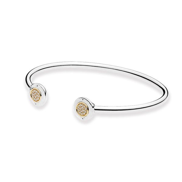yellow gold plated disc open bangle bracelet real sterling silver women party jewelry for pandora cz diamond girlfriend gift bracelets with, Black
yellow gold plated disc open bangle bracelet real sterling silver women party jewelry for pandora cz diamond girlfriend gift bracelets with, Black