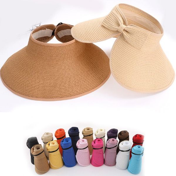 2022 fashion new bow trend shade solid color beach hat casual folding empty straw hat sun hats, Blue;gray
2022 fashion new bow trend shade solid color beach hat casual folding empty straw hat sun hats, Blue;gray