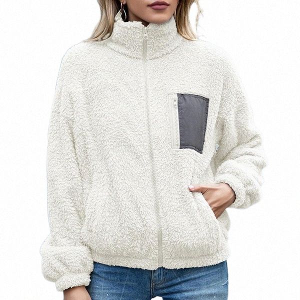 women's fur & faux fur women's fur & faux women plush coat fall zipper velvet female loose long sleeve stand neck chest pocket war, Black
women's fur & faux fur women's fur & faux women plush coat fall zipper velvet female loose long sleeve stand neck chest pocket war, Black