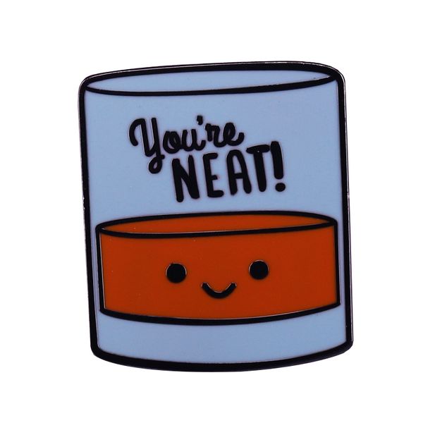 you're neat pun lapel brooch funny pin whiskey and alcohol lover gift for him her, Blue
you're neat pun lapel brooch funny pin whiskey and alcohol lover gift for him her, Blue