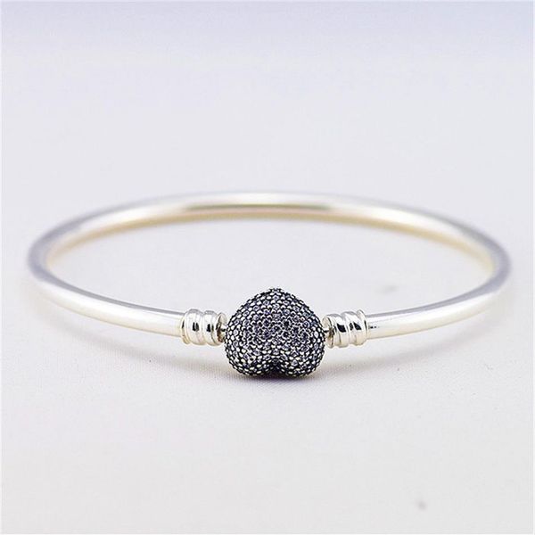 bangles jewelry 925 sterling silver bangle with heart-shaped clasp and clear cz bracelets bangles for women fashion fine jewelry w261e, White
bangles jewelry 925 sterling silver bangle with heart-shaped clasp and clear cz bracelets bangles for women fashion fine jewelry w261e, White