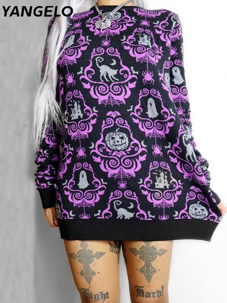 women s sweaters yangelo gothic halloween pullover round neck pumpkin pattern loose long sleeve warm autumn and winter street y2k sweater 22, White;black
women s sweaters yangelo gothic halloween pullover round neck pumpkin pattern loose long sleeve warm autumn and winter street y2k sweater 22, White;black