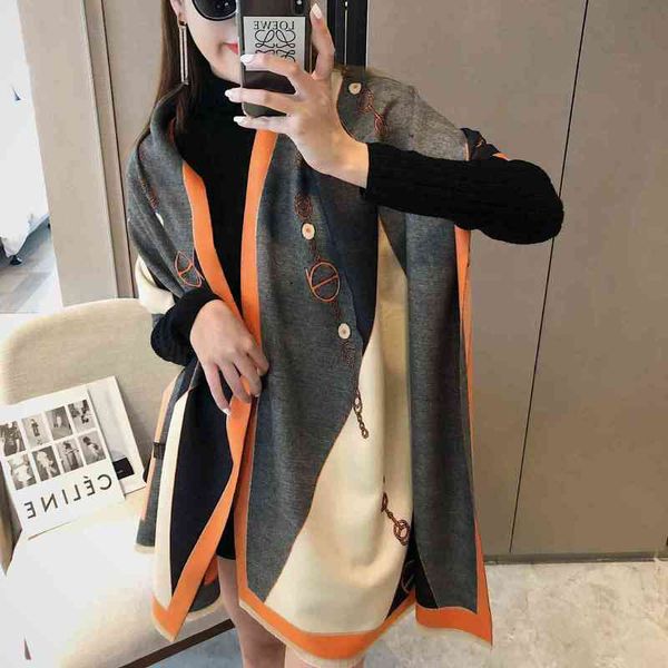design new imitation cashmere women's 2020 autumn temperament versatile tassel shawl thickened warm scarf, Blue;gray
design new imitation cashmere women's 2020 autumn temperament versatile tassel shawl thickened warm scarf, Blue;gray