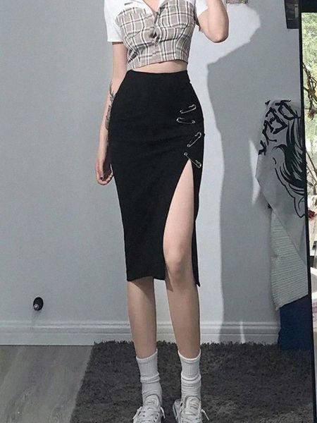 skirts skirts summer street girls high waist skirt women's side slits show thin solid color midi commuter temperamentskirts y8hn#, Black
skirts skirts summer street girls high waist skirt women's side slits show thin solid color midi commuter temperamentskirts y8hn#, Black
