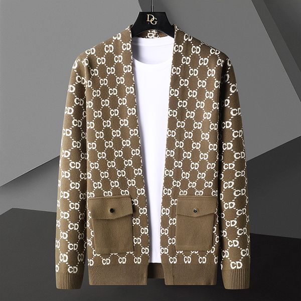 men s sweaters luxury letter printed cardigan jacket designer brand fashion pocket knitted coat casual 220909, White;black
men s sweaters luxury letter printed cardigan jacket designer brand fashion pocket knitted coat casual 220909, White;black