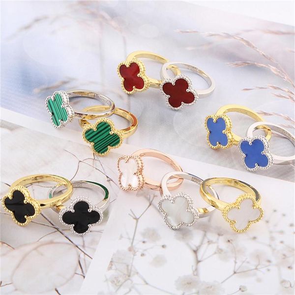 natural ruby red white black green shell stainless steel ring for women classic designer rings four-leaf clover jewelry gifts234q3181, Silver
natural ruby red white black green shell stainless steel ring for women classic designer rings four-leaf clover jewelry gifts234q3181, Silver
