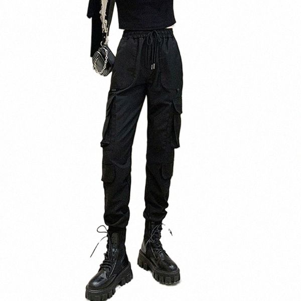 women's leggings women's leggings women harajuku cargo pants fashion hight waist loose sport work harem streetwear sweatpants trou, Black