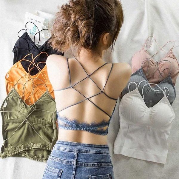 women's tanks & camis 2020 crop women cut lace hollow out bra bustier strappy cross cropped blusas bandage halter black camis white f4
women's tanks & camis 2020 crop women cut lace hollow out bra bustier strappy cross cropped blusas bandage halter black camis white f4