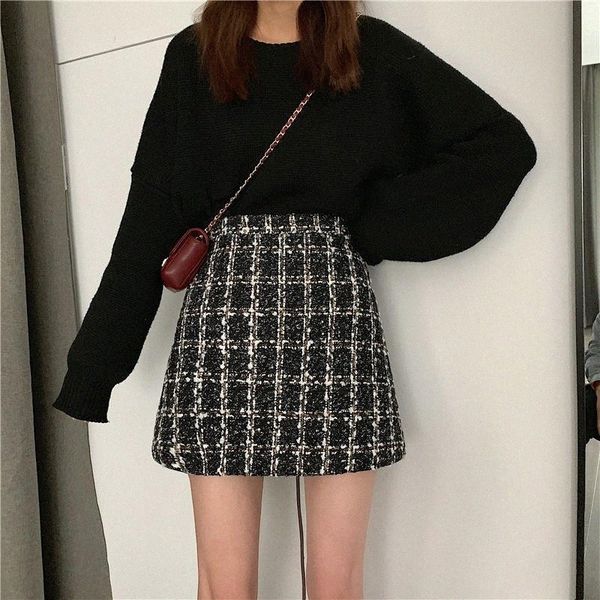 skirts skirts vintage plaid autumn tweed women high waist korean pencil skirt plus size zipper bodycorn woolen a-line elegantskirts g0px#, Black
skirts skirts vintage plaid autumn tweed women high waist korean pencil skirt plus size zipper bodycorn woolen a-line elegantskirts g0px#, Black