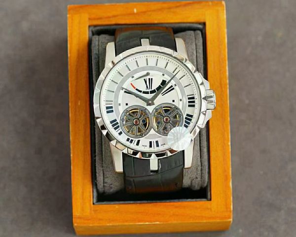 exquisite gift mens watches 46mm excalibur pirelli double flying automatic mechanical tourbillon watch is made of rubber with the highest en, Slivery;brown
exquisite gift mens watches 46mm excalibur pirelli double flying automatic mechanical tourbillon watch is made of rubber with the highest en, Slivery;brown