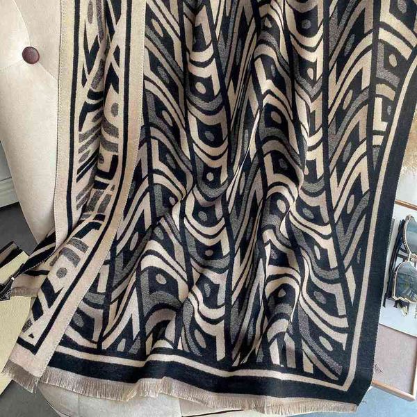 design versatile scarf women's autumn travel decoration shawl thickened and lengthened warm air conditioning geometric jacquard bib qwa, Blue;gray
design versatile scarf women's autumn travel decoration shawl thickened and lengthened warm air conditioning geometric jacquard bib qwa, Blue;gray