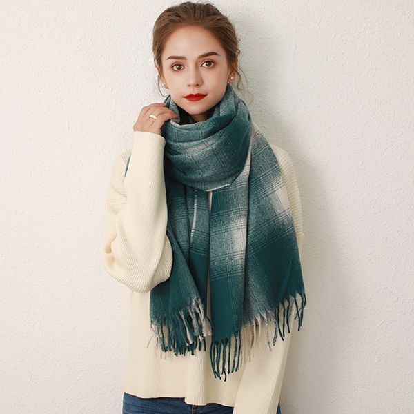 designercashmere gradient scarf women's autumn and winter new japanese and korean versatile shawl, Blue;gray
designercashmere gradient scarf women's autumn and winter new japanese and korean versatile shawl, Blue;gray