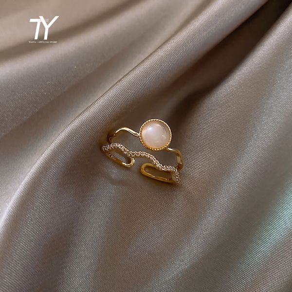 2021 luxurious french romantic double wave opal gold color open rings for woman neo gothic jewelry korean girls unusual ring set, Golden;silver
2021 luxurious french romantic double wave opal gold color open rings for woman neo gothic jewelry korean girls unusual ring set, Golden;silver
