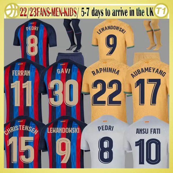 22 23 pedri lewandowski soccer jersey gavi camiseta de futbol ferran 2022 2023 fc ansu fati raphinha barcelona dest football shirt men barca, Black;yellow
22 23 pedri lewandowski soccer jersey gavi camiseta de futbol ferran 2022 2023 fc ansu fati raphinha barcelona dest football shirt men barca, Black;yellow