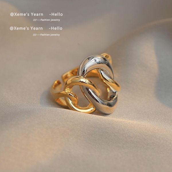 design sense french romantic color contrast oval opening rings for woman 2021 simple korean jewelry party girl's fashion rings, Golden;silver
design sense french romantic color contrast oval opening rings for woman 2021 simple korean jewelry party girl's fashion rings, Golden;silver