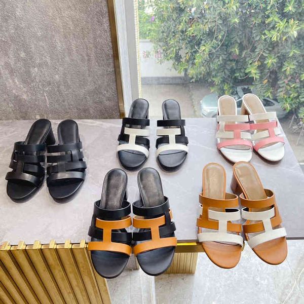 slippers shoes for women slipper genuine leather mixed color sandals summer outside med heels luxury designer female, Black
slippers shoes for women slipper genuine leather mixed color sandals summer outside med heels luxury designer female, Black
