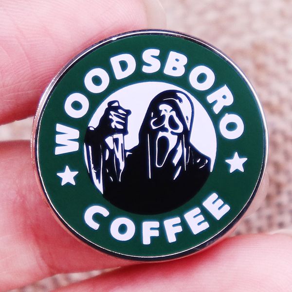 other fashion accessories woodsboro coffee enamel pin scream horror movie ghost face brooch badge backpack decoration jewelry, Silver
other fashion accessories woodsboro coffee enamel pin scream horror movie ghost face brooch badge backpack decoration jewelry, Silver