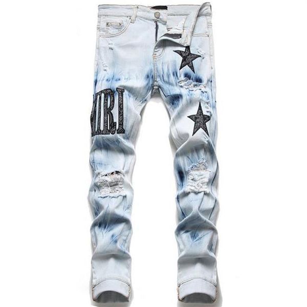men jeans ripped holes motorcycle biker denim pants man fashion designer hip hop jean330j, Blue
men jeans ripped holes motorcycle biker denim pants man fashion designer hip hop jean330j, Blue
