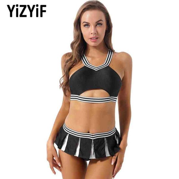 women's tracksuits women school girl team sports cheerleading uniforms sleeveless striped nightclub outfits cosplay cheerleader role pl, Gray
women's tracksuits women school girl team sports cheerleading uniforms sleeveless striped nightclub outfits cosplay cheerleader role pl, Gray