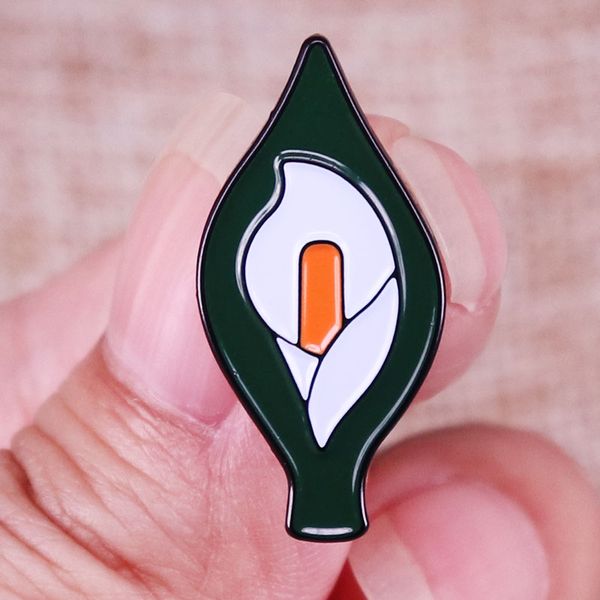 other fashion accessories flower calla lily enamel pin plant badge brooch backpack decoration jewelry, Silver
other fashion accessories flower calla lily enamel pin plant badge brooch backpack decoration jewelry, Silver
