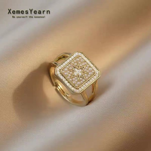 2021 new classic design pearl star element square rings for woman korean fashion jewelry gothic girl's party unusual set rings, Golden
2021 new classic design pearl star element square rings for woman korean fashion jewelry gothic girl's party unusual set rings, Golden